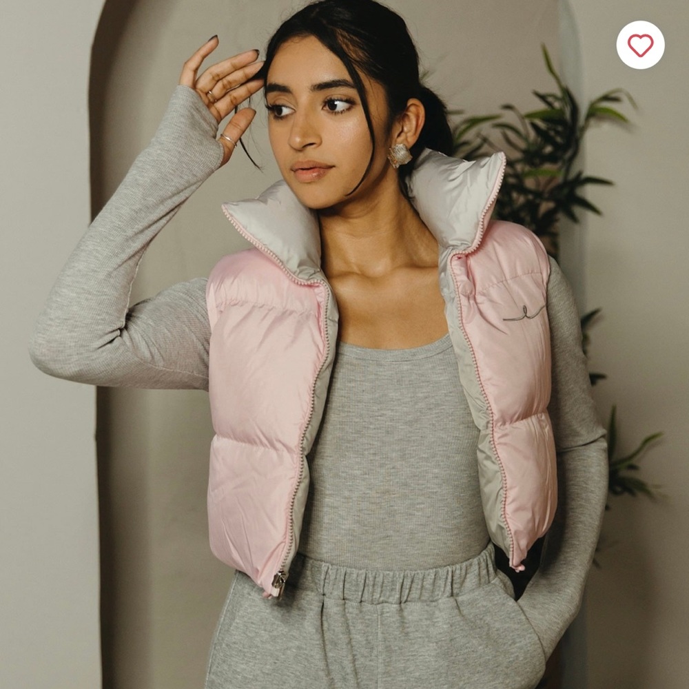 By Egreis Reversible Vest Pink and Gray Vest